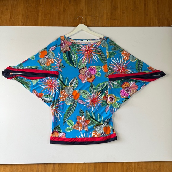 Trina Turk Other - Trina Turk Women's Kimono Poppy Tunic Dress Floral Print Beach‎ Cover Up
